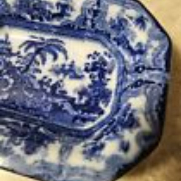 SOLD! Flow Blue W. Adams & Co Kyber pattern Antique c.1890's Excellent Condition - Picture 8 of 13
